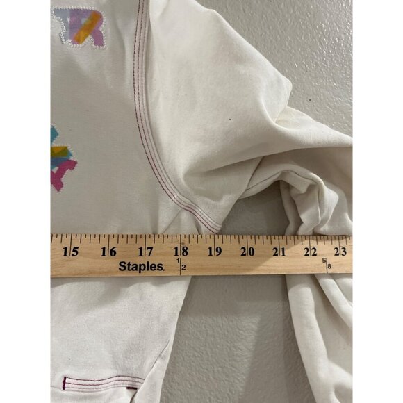 Nike Air Jacket Womens Athletic Hoodie White Size Large multicolor logo letters - Picture 7 of 9